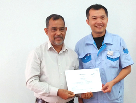 Certification for completing Training for Hitachi Chiller Series at Guangzhou Co Ltd, China